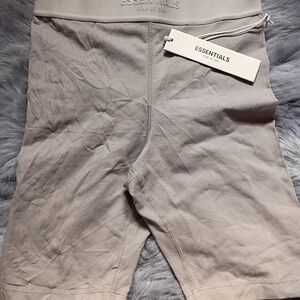 Essentials Women’s Athletic Bike Shorts in Light Taupe